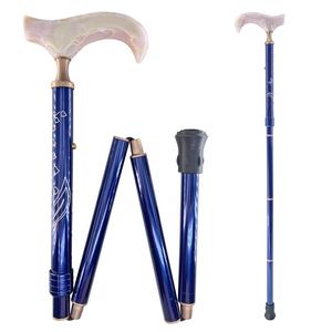 Nuevo bastón plegable de cinco secciones de moda con agarre de mármol elegante - Product Image 2