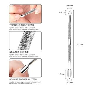 Pousse-cuticules professionnel pour le retrait du vernis à ongles et le nettoyage des ongles, avec pointe affûtée pour le gel et le décapage du vernis. - Product Image 3