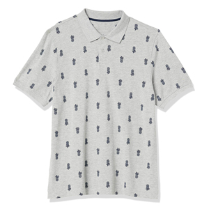 Men's Striped Short Sleeve Knitted Polo Shirt Regular Fit Casual Wear Blue and <b>White</b> Pattern - Product Image 6