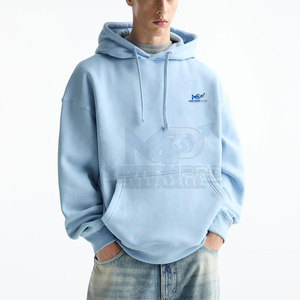 เสื้อฮู้ดดี้ผ้าฟลีซคอตตอน 100% สไตล์สตรีททันสมัยสำหรับผู้ชาย ทรงโอเวอร์ไซส์ ใส่สบาย ระบายอากาศได้ดี เหมาะสำหรับใส่ลำลองหรือเล่นกีฬา - Product Image 2