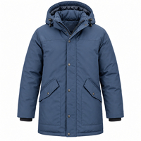 Parka Homme Hiver Couleur Unie Chaude Tendance Coton Décontractée Blouson d'extérieur Doudoune 2026