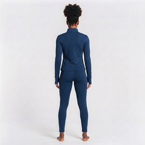 Ensemble de yoga 3 pièces : Veste d'entraînement à col montant, soutien-gorge dos nageur et legging haute compression - Product Image 3