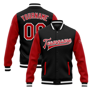 Veste universitaire personnalisée en gros unisexe en laine et cuir, style Letterman, baseball, entièrement personnalisable, broderie sur le devant, coupe-vent - Product Image 3