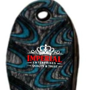 Cuchillo de Caza Compacto Fijo de Acero al Carbono con Patrón Ondulado Negro Azulado y Mango de Cuero Capa a Capa, Herramienta de Corte Premium OEM para Cocina y Exteriores - Product Image 5