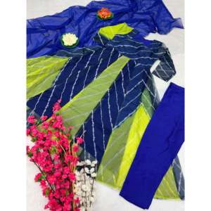 Ropa y accesorios musulmanes tradicionales de diseñador Vestido de fiesta elegante Anarkali con Pent y Dupatta - Product Image 3