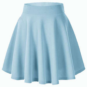 Falda Mini de Algodón Morado Natural con Cintura Personalizada, Plisada, Informal, de Verano, Lisa, para Mujer, con Forro de Seguridad Ecológico, Uniforme Escolar - Product Image 1