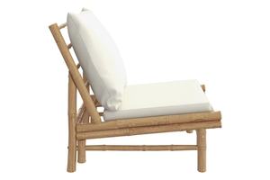 Wholesale Bamboo Lounge Chair with Cushion Natural Solid Frame Lightweight Comfortable Outdoor Indoor Patio <b>Seating</b> Furniture - Product Image 4