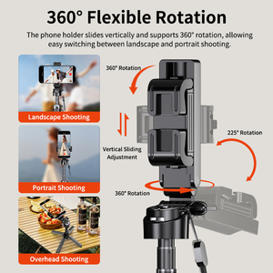 ขาตั้งโทรศัพท์แบบ DSLR ขนาดกะทัดรัด พกพาสะดวก ปี 2026 ขายดี ใช้เป็นไม้เซลฟี่ได้ เหมาะสำหรับการเดินทาง วีล็อก และไลฟ์สด - Product Image 4