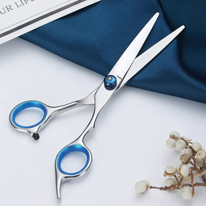 Tijeras Profesionales de Acero Inoxidable con Mango de Cerámica de 6'' Plateadas para Cortar el Cabello, para Salón de Belleza, Hombres y Mujeres, ANAAIF - Product Image 2