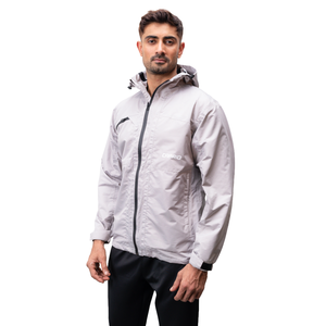 Chaqueta Impermeable con Capucha para Hombre, de Nailon Ecológico, Secado Rápido, Transpirable, Ligera, con Cierre y Logotipo Personalizado - Product Image 1