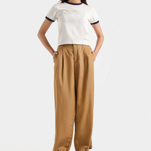 Pantalon décontracté pour femme de haute qualité, coupe droite, taille haute, respirant, écologique, coupe bootcut, en polaire, imperméable, idéal pour l'été – Vente en gros - Product Image 1