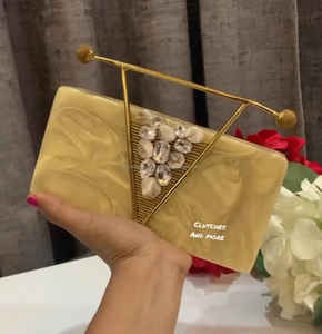Pochette de soirée en résine pour dames Pochette de soirée de luxe pour femmes dames d'Inde - Product Image 2