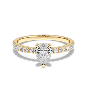 Bague en diamant naturel, taille ovale, or rose, bague de fiançailles avec pierres latérales, design élégant, disponible en or 10K, 14K, 18K, platine - Product Image 4