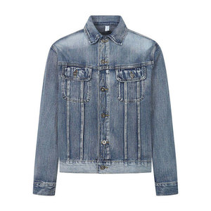 Chaquetas Vaqueras de Algodón de Color Sólido para Hombre, Diseño Personalizado, a la Moda, al Precio Más Bajo, con Servicio OEM - Product Image 1