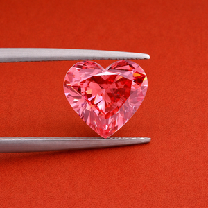 Diamant de laboratoire rose taille cœur, 2,0 carats, couleur fantaisie VS1-VS2, taille brillant, pour bijoux personnalisés, prix d'usine - Product Image 1