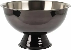 Heavy Duty Black Stainless Steel Punch Bowl Wholesale Bulk Large Party <b>Drink</b> <b>Cooler</b> for Wine, Champagne, Beer with Ice Storage - Product Image 4