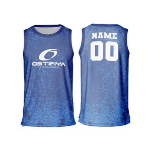 Camiseta de Baloncesto de Verano sin Mangas de Alta Calidad, Tejido de Malla Transpirable, Impresión por Transferencia de Calor, 100% Poliéster, Secado Rápido, Talla Grande - Product Image 1