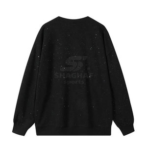 Sweat-shirt personnalisé pour homme avec strass, couleur unie, sweat-shirt avec strass de haute qualité pour homme - Product Image 2