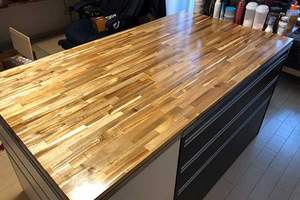 Encimera de Cocina de Madera de Caucho Sólida a Medida, Tablero de Cocina de Madera Natural con Superficie Duradera - Product Image 4