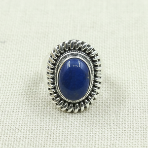 Vintage Lapis Lazuli <b>Ring</b> 925 Sterling <b>Silver</b> Rose Gold Yellow Gold Plated Handmade Statement Jewelry Boho Artisan <b>Ring</b> <b>for</b> <b>men</b> - Product Image 3