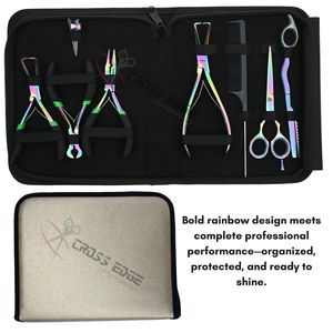 Kit d'outils pour extensions capillaires Rainbow avec pinces de pose et de retrait de micro-perles pour extensions à micro-anneaux, nano-anneaux et I-Tip - Product Image 6