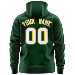 Sweat-shirt à capuche zippé coupe-vent vert vintage personnalisé avec nom, numéro et logo d'équipe – Veste pull pour l'hiver - Product Image 3