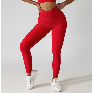 Ensemble 3 pièces de sport côtelé de haute qualité pour femme : Soutien-gorge push-up, crop top et pantalon de yoga à taille élastique en V avec double fermeture éclair - Product Image 4