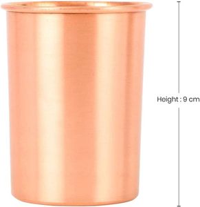 Vaso Mate Liso de Cobre Puro, Lujoso y Personalizable, para Beber Agua, con Beneficios para la Salud y el Yoga, Juego de 4 Piezas de 300 ml - Product Image 6