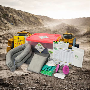 Kit d'urgence universel pour déversements de 30 L avec boîte transparente pour atelier, véhicule et zone de maintenance, kit absorbant pour l'huile et les liquides - Product Image 1