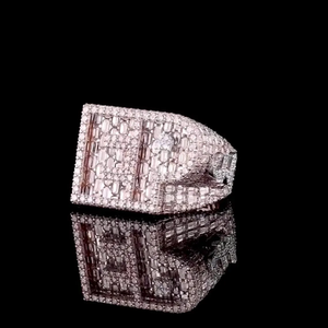 Classic <b>Silver</b> Moissanite Round Brilliant Cut Bezel Setting Hip Hop Style Luxury Bridal Anniversary <b>Ring</b> for Women <b>Men</b> - Product Image 4