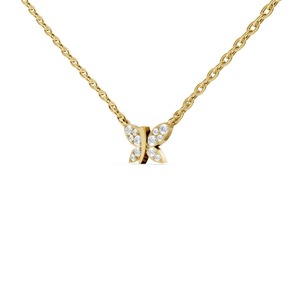 Collar con Colgante de Mariposa de Diamantes Ecológico, Joyería Fina de Primera Calidad para Mujer, Regalo de Cumpleaños Disponible para la Venta - Product Image 5