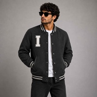 Veste de baseball Letterman OEM personnalisée en laine avec manches en cuir, veste d'équipe universitaire pour hommes, broderie de logo, veste universitaire