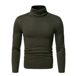 Long Sleeve Turtleneck T Shirt for <b>Men</b> Winter Warm Cotton <b>Turtle</b> <b>Neck</b> Top Slim Fitted Plain Bulk <b>Men</b> Hoodies & Sweatshirts - Product Image 5