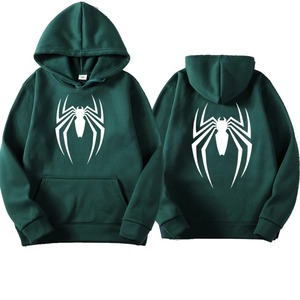 Sudadera con Capucha para Hombre, Bordado Frontal, 100% Algodón, Secado Rápido, Estampado Animal, Estilo Urbano, Deportivo, Informal, Esencial para Otoño - Product Image 5