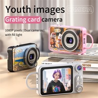 Toptan HD 1080P 64MP Kartlı Dijital Kamera 2.8 İnç Ekran Dinamik Fotoğraf Baskısı Üç Desenli Retro Dijital Kamera Çocuklar İçin