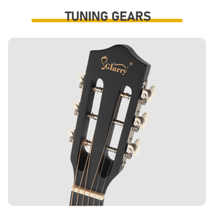 Chitarra Acustica Rotonda da 38 Pollici con Finitura Nera Opaca, Include Plettri, Corde, Capotasto, Custodia, Accordatore e Tracolla - Product Image 5