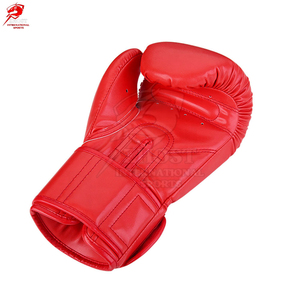 Guantes de Boxeo Rojos de Cuero Personalizados de 12 oz, Guantes de Combate con Cierre de Velcro para Entrenamiento de MMA, Fitness y Deportes - Product Image 5