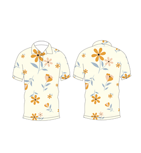 Polo personnalisé à motif floral par sublimation, manches courtes, imprimé, léger, respirant, décontracté, pour l'été - Product Image 6