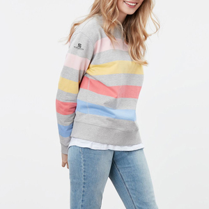 Women's Custom Logo Heavyweight Sweatshirt Cotton <b>Long</b> <b>Sleeve</b> Crewneck Pullover Casual <b>Gym</b> Fashion <b>Top</b> 2026 - Product Image 2
