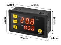 Relé de Tiempo Digital de Doble Pantalla Stock T3230 12V 24V 220V, Módulo Temporizador de Ciclo Infinito para Automatización Industrial