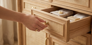 Luxury Solid Wood <b>Bathroom</b> <b>Vanity</b> With Marble Top Classic Rattan Weaving <b>Bathroom</b> Cabinet Single Sink Hotel <b>Bathroom</b> Furniture - Product Image 6