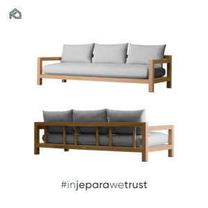 Ensemble de meubles d'extérieur en teck moderne de qualité professionnelle, canapé et chaises longues faits à la main pour la plage et le jardin - Harun - Product Image 5