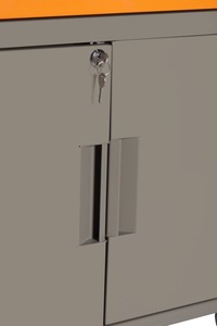 Industrial Tool <b>Cabinet</b> With 2 Drawers And Shelf On Wheels Central <b>Locking</b> System With Work Top Plus Storage - Product Image 3