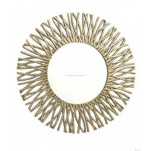 OEM ODM Customized Wall <b>Mirror</b> Modern Nordic Home Decor Sun <b>Flower</b> Design Metal Wall <b>Mirror</b> at Low Factory Discount - Product Image 2