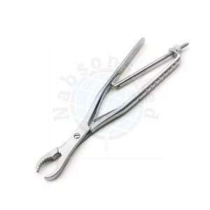 Pinza de sujeción ósea NABSONS MED Ulrich de 11 pulgadas, mandíbula recta, acero inoxidable, instrumento quirúrgico ortopédico manual autorretenible - Product Image 2