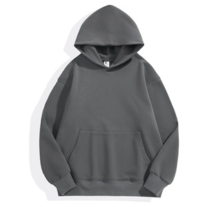 Sweat-shirt à capuche en molleton 100% coton épais, brodé, chaud, avec logo personnalisé pour hommes et femmes, automne - Product Image 5