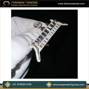 SHRAMAN DIAMOND <b>Custom</b> 925 Sterling Silver <b>Name</b> Letter Pendant Lab Grown Diamond Rhodium Plated Unisex Charm Pendant Birthday - Product Image 2
