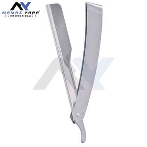 Navajas de afeitar de acero inoxidable para barbería, tipo Shavette con bloqueo deslizante, de un solo filo, para afeitar barba, bigote, cuello y cabeza. - Product Image 2