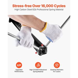 Coppia di molle a torsione per garage con rivestimento nero da 0,250 x 2 x 35, 16.000 cicli, elettroforese, ricambio per apriporta garage neri - Product Image 4