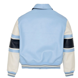 Chaqueta de Invierno para Hombre, de Cuero Genuino, Corte Ajustado, Transpirable, Estilo Urbano, Cuello Alto, Logotipo Frontal, Servicio OEM de Alta Calidad, 340g, Personalizable - Product Image 5